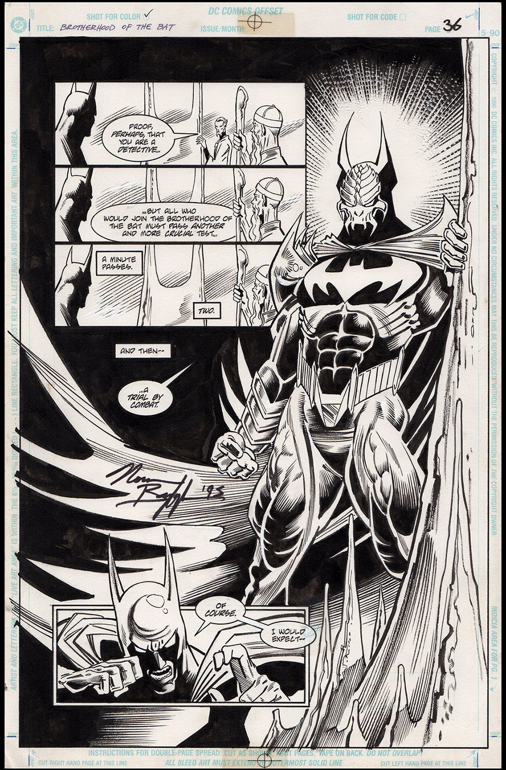 Batman: Brotherhood of the Bat Splash Art by Norm Breyfogle, in Rob  Hughes's SOLD Comic Art Gallery Room