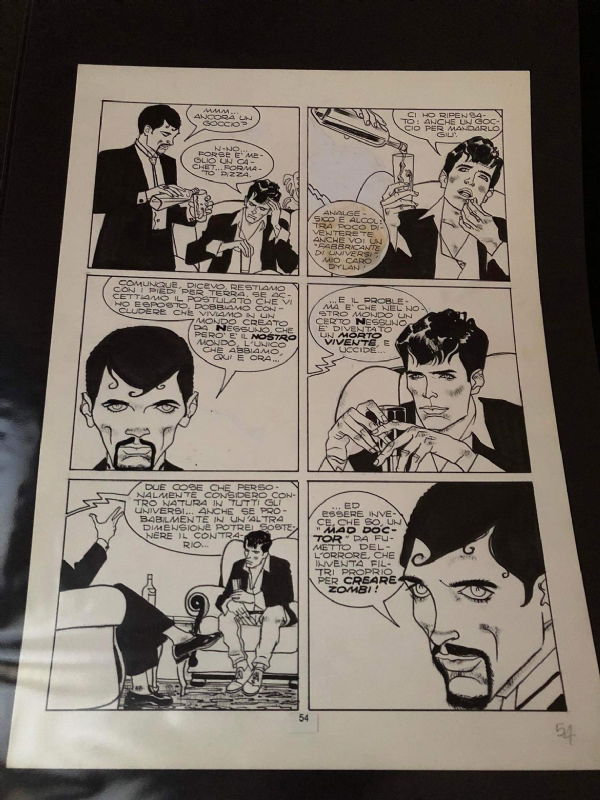 Dylan Dog # 43 page 54, in Ting Shang's Angelo Stano Comic Art Gallery Room