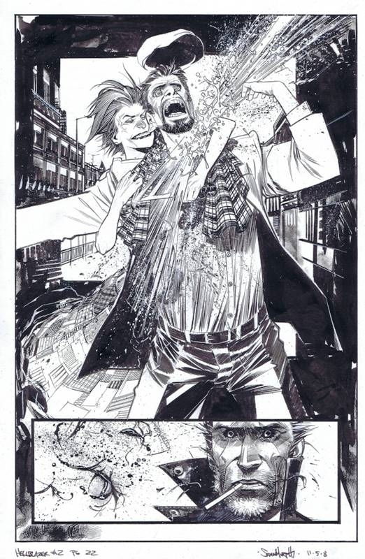 Hellblazer #2 page 22, in Ting Shang's Sean Murphy Comic Art Gallery Room