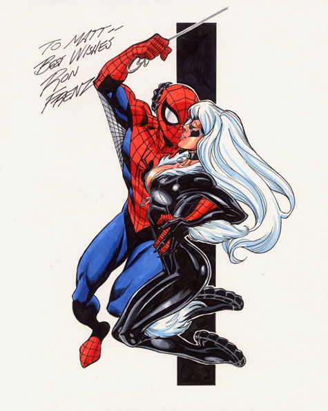 Spider-Man and Black Cat by Ron Frenz, in sh@dy matt's Commissions Comic  Art Gallery Room