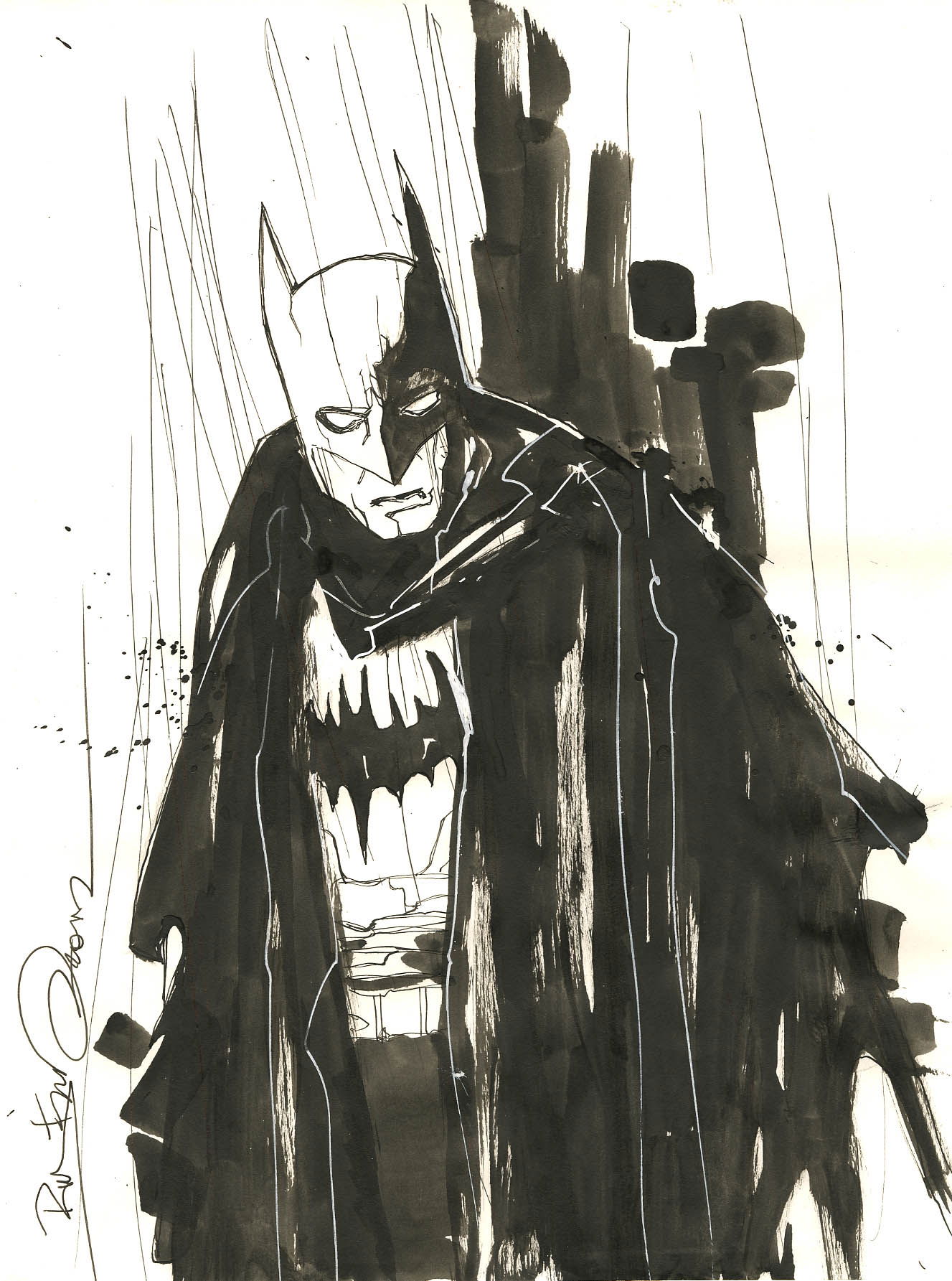 Batman by Ray Fawkes, in R M's Batman Comic Art Gallery Room