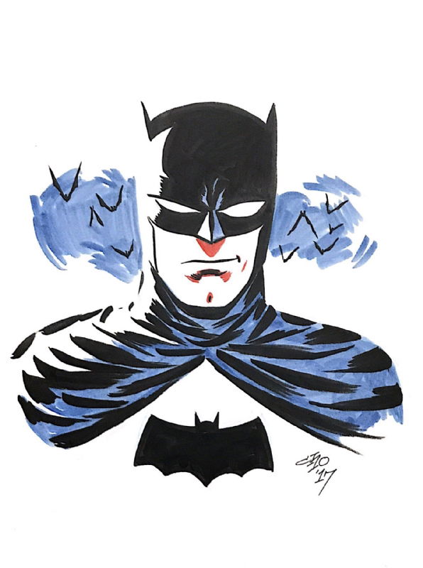 Batman by Michael Cho, in R M's Batman Comic Art Gallery Room