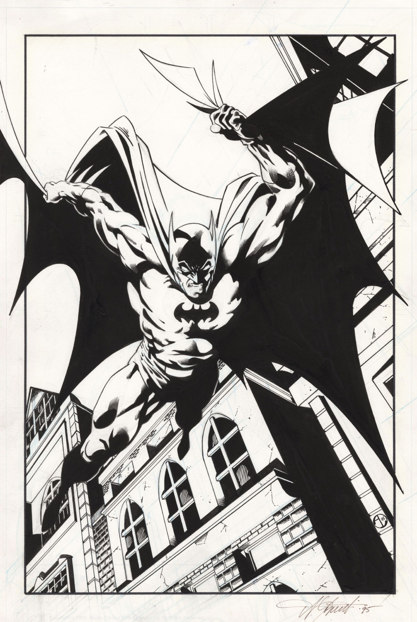 Batman illustration by Aaron Lopresti, in R M's Batman Comic Art ...