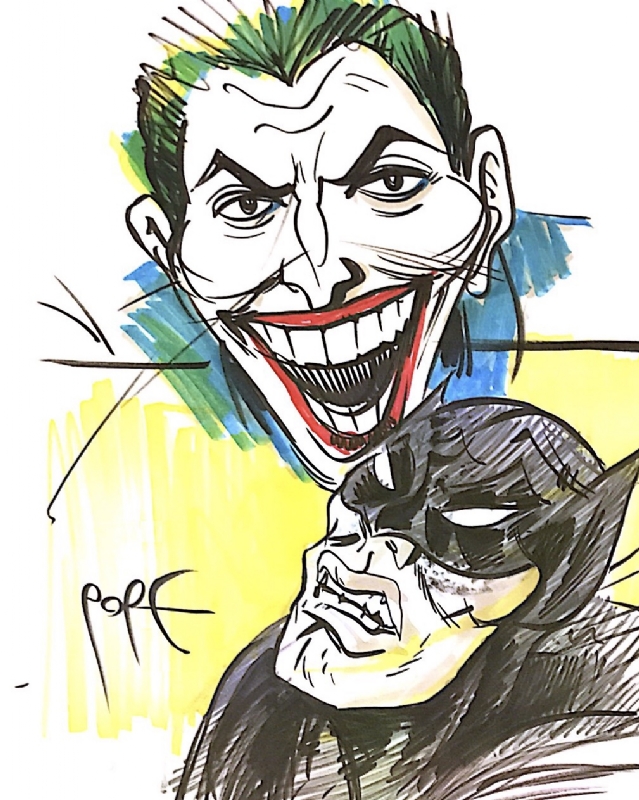 Batman/Joker, in R M's Batman Comic Art Gallery Room