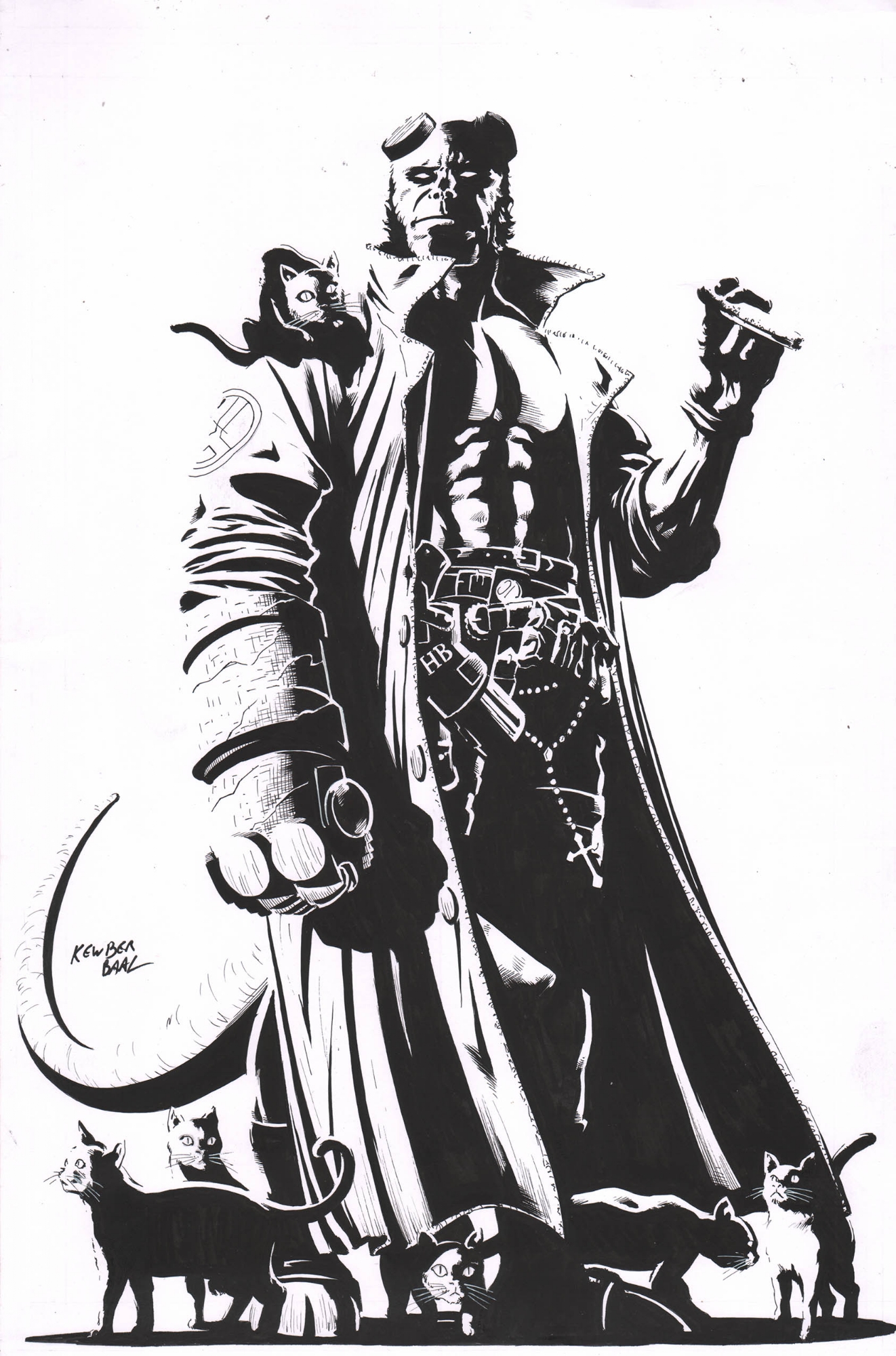 Hellboy Illustration by Kewber Baal, in R M's Hellboy Comic Art Gallery ...