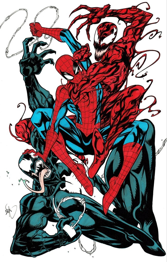 Spider-Man vs Venom and Carnage by Nathan Stockman, in R M's Spider-man  Comic Art Gallery Room