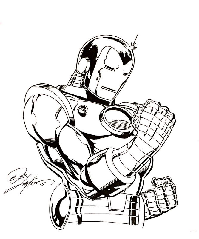 Iron Man, in R M's Marvel Comic Art Gallery Room