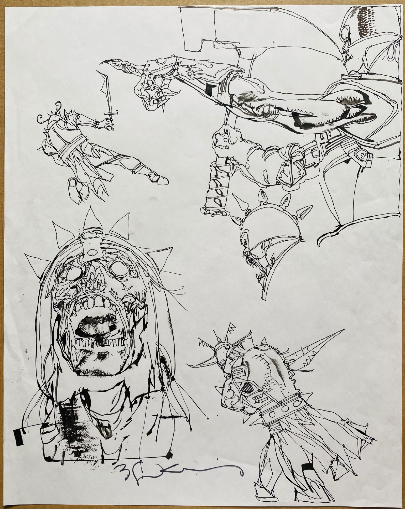 Fantasy Prelim/Sketch Page - Bill Sienkiewicz *Sold*, in Chris Lutes's ...