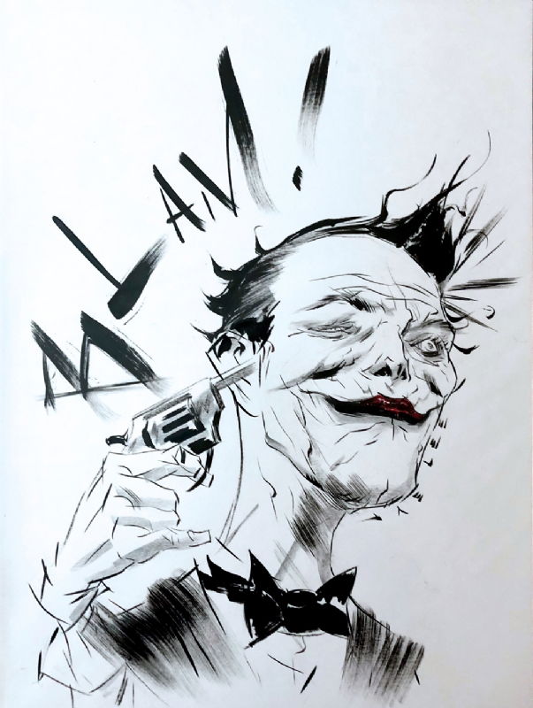 Joker, in Tom Rudan's Here we go Comic Art Gallery Room