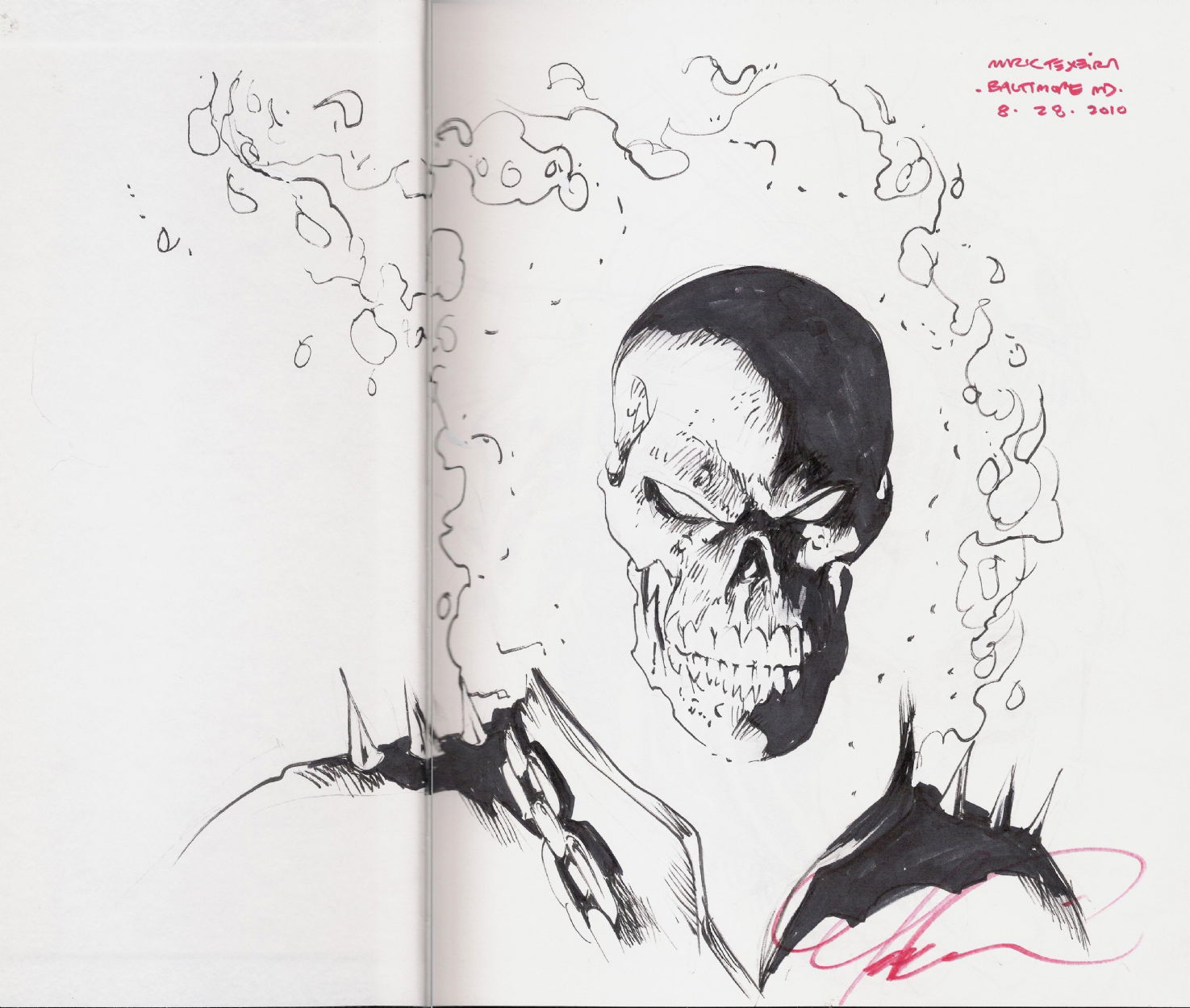 Ghost Rider I - Mark Texeira, in Rafael M.'s Marvel sketch covers