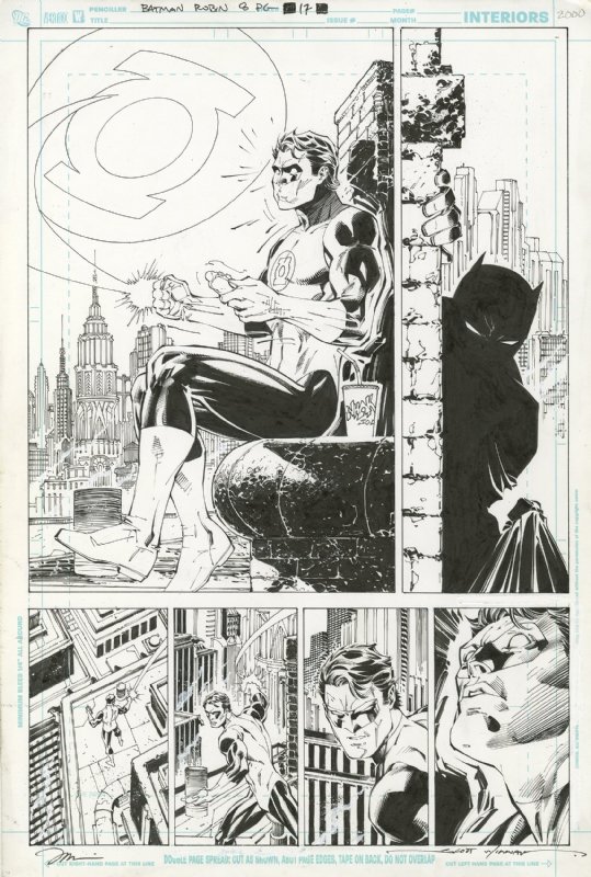 SOLD* All-Star Batman and Robin #8, pg. 17: Green Lantern meets Batman, in  Mike A.'s The Fortress Exhibit Room Comic Art Gallery Room