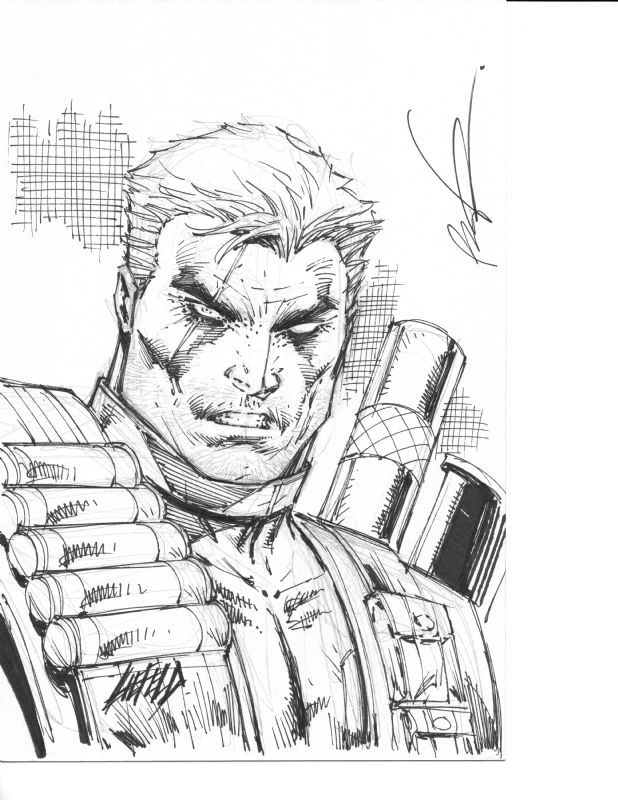 Cable, in Mike A.'s The Fortress Exhibit Room Comic Art Gallery Room