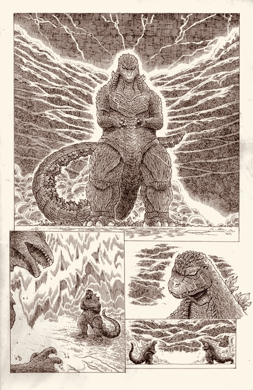 Demon Godzilla from Godzilla in Hell #1 by James Stokoe Comic Art