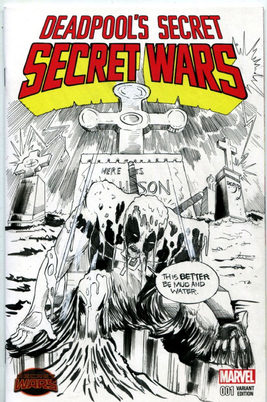 MARVEL COMICS 2015 DEADPOOL/'S SECRET SECRET WARS #1 BLANK VARIANT EDITION