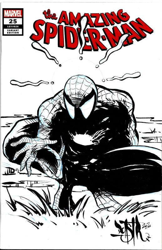 Amazing Spider-Man (2019) Blank Variant Cover Comic with McFarlane Spidey  Bootleg, in David Castro's Sketch Covers Comic Art Gallery Room