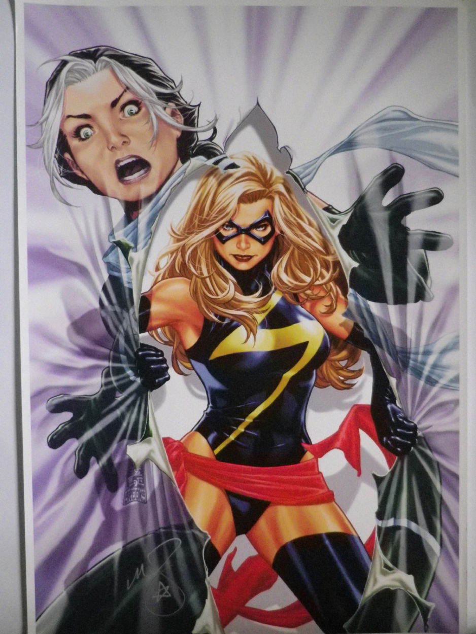 Rogue and Miss Marvel by Mark Brooks signed, in samuel amiet's Prints ...