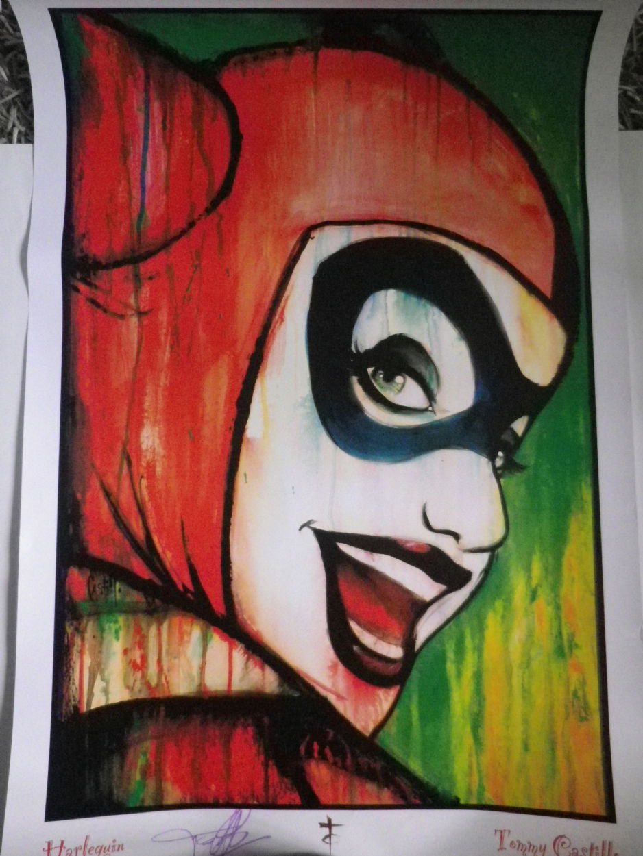 Harley Quinn Signed By Tommy Castillo In Samuel Amiets Prints Comic Art Gallery Room 