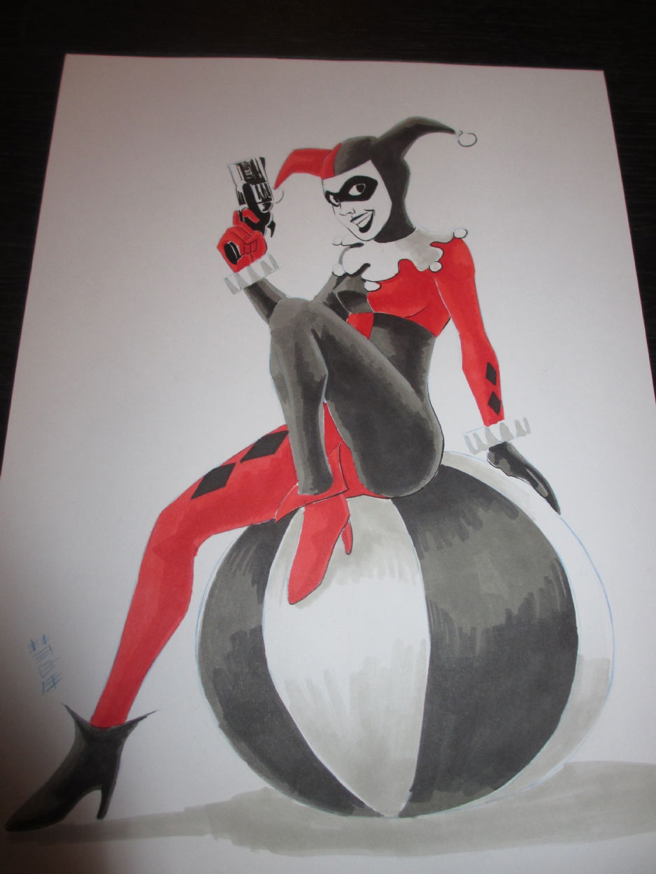 Harley Quinn By Suisei In Samuel Amiets Convention Sketch Comic Art Gallery Room 