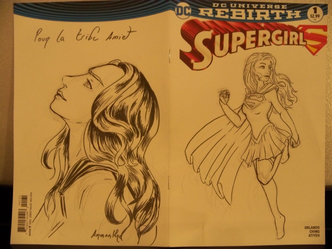 Supergirl Blank Cover By Amaranthe In Samuel Amiets Blanck Cover With Sketch Comic Art Gallery