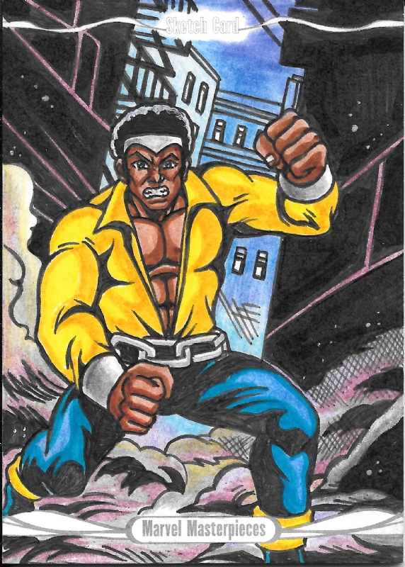 Luke Cage - Marvel Masterpieces 2016 Sketch Card, in Not a Skrull 's ...
