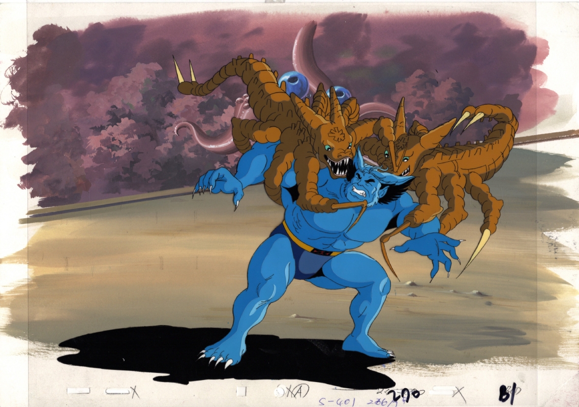 X-Men Animated Series - Beast and Brood (unused) , in Not a Skrull 's  Animation Comic Art Gallery Room
