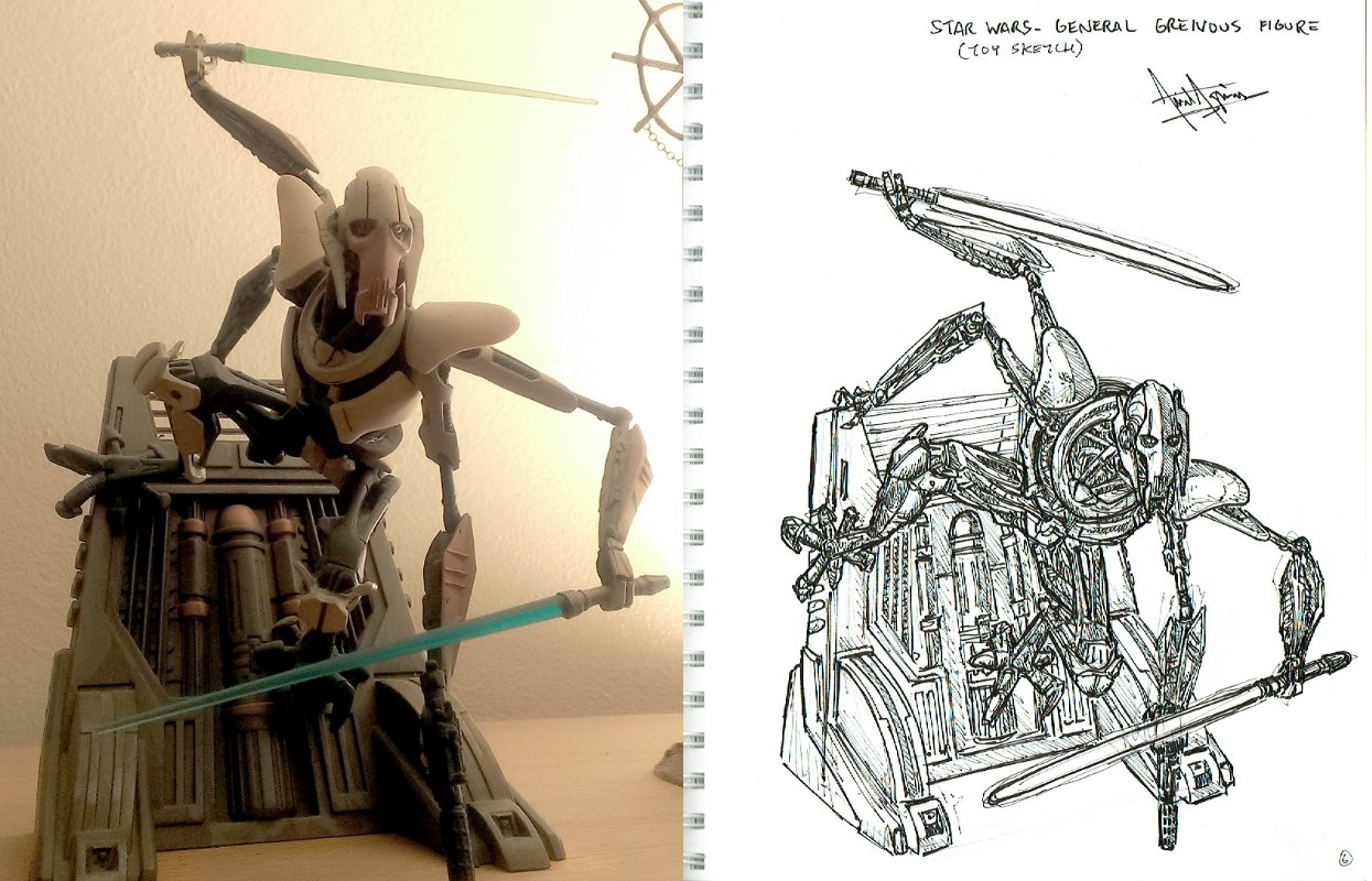 2014 Beginning Drawing Sketchbook General Grievous from Star Wars