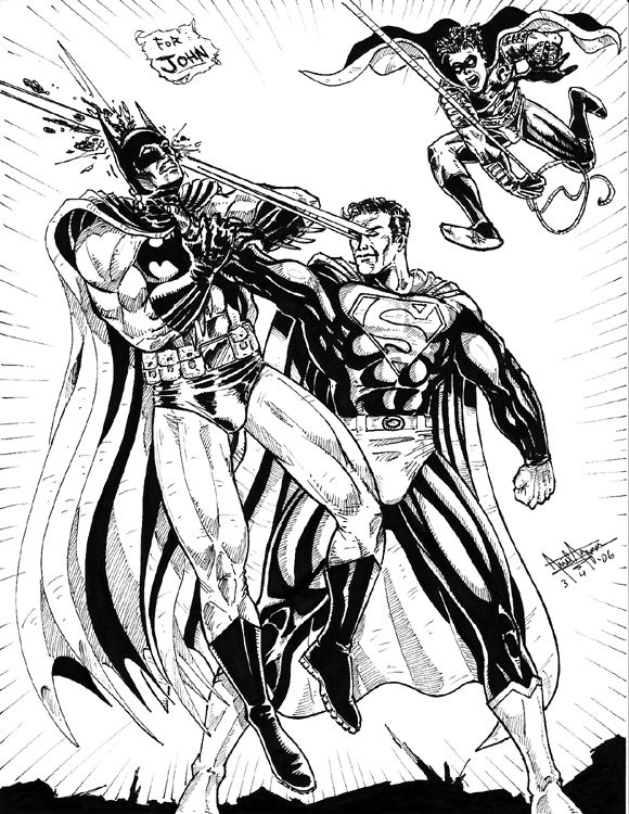 2006 - Superman killing Batman!, in Ariel Aguire's Art for Friends ...