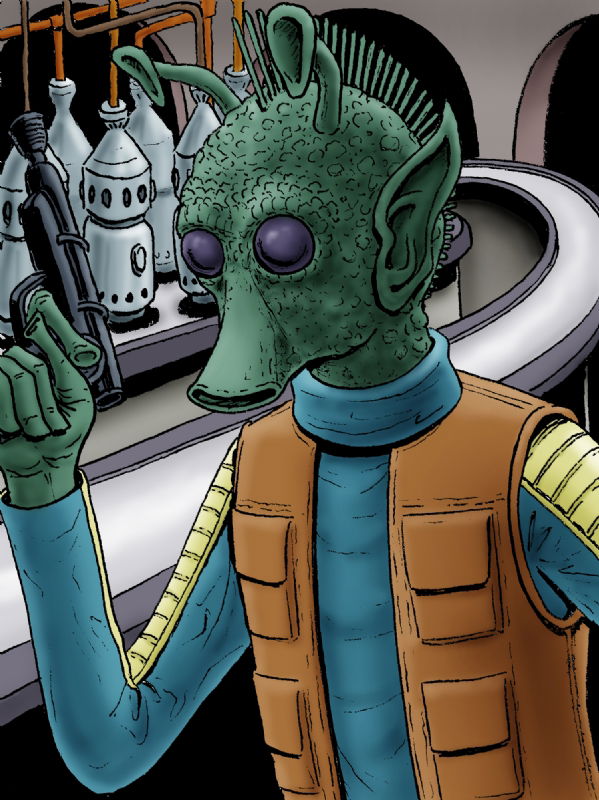 Greedo In Robert Baker S Star Wars Cards Color Comic Art Gallery Room