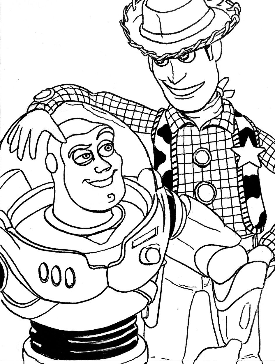 Toy Story, in Robert Baker's DisneyWorld Cards- Black & White Comic Art ...