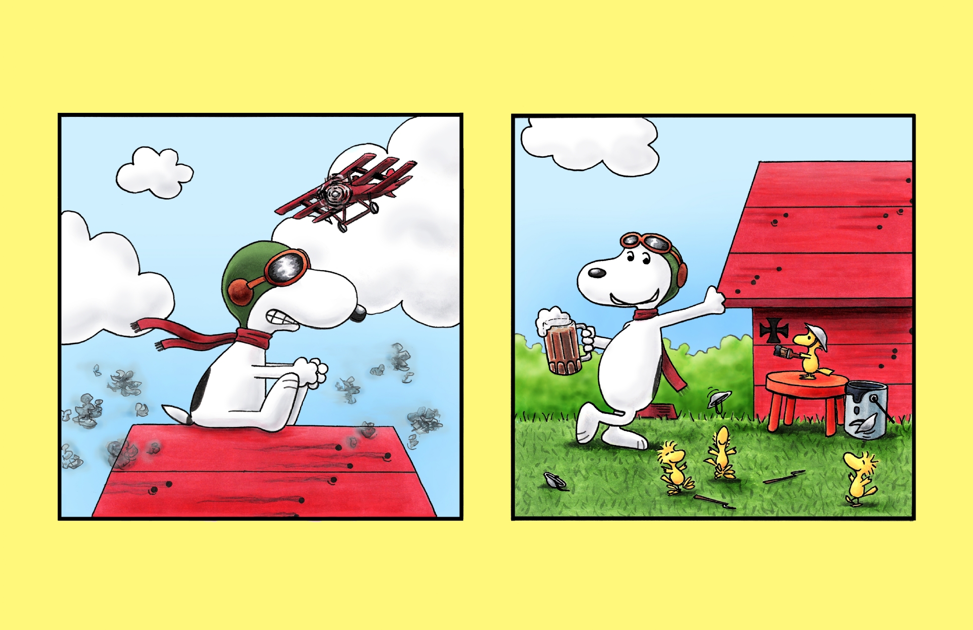 Snoopy the Red Baron 2, in Robert Baker's Commissions & More Comic Art Gallery Room