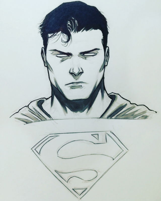 Superman - Cafu Sketch, In Raul Gv's Sketchbook Comic Art Gallery Room