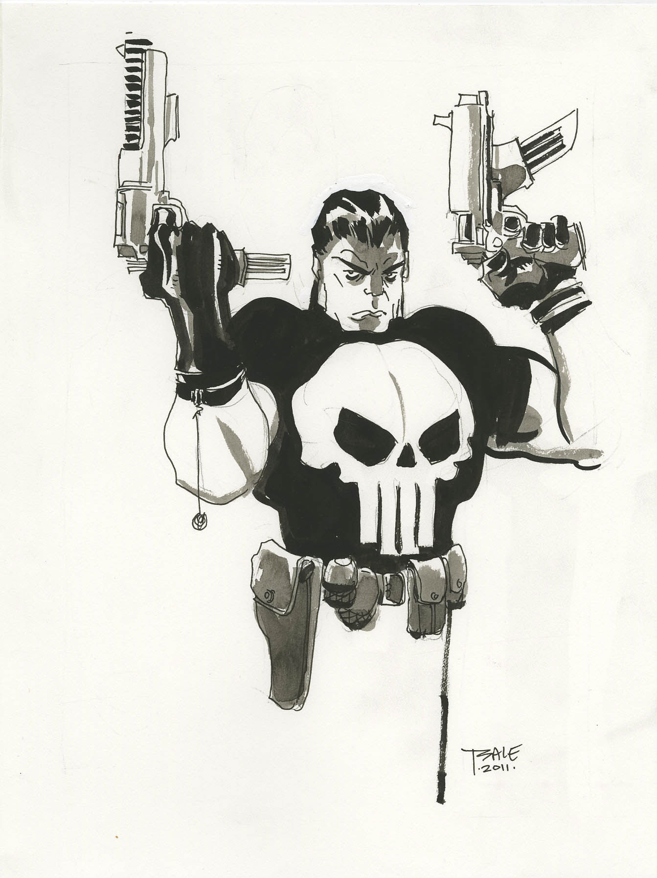 Punisher by Tim Sale , in Burke Daddy's Punisher Comic Art Gallery Room