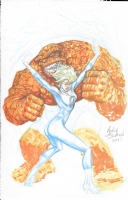 Thing & Invisible Woman Comic Art