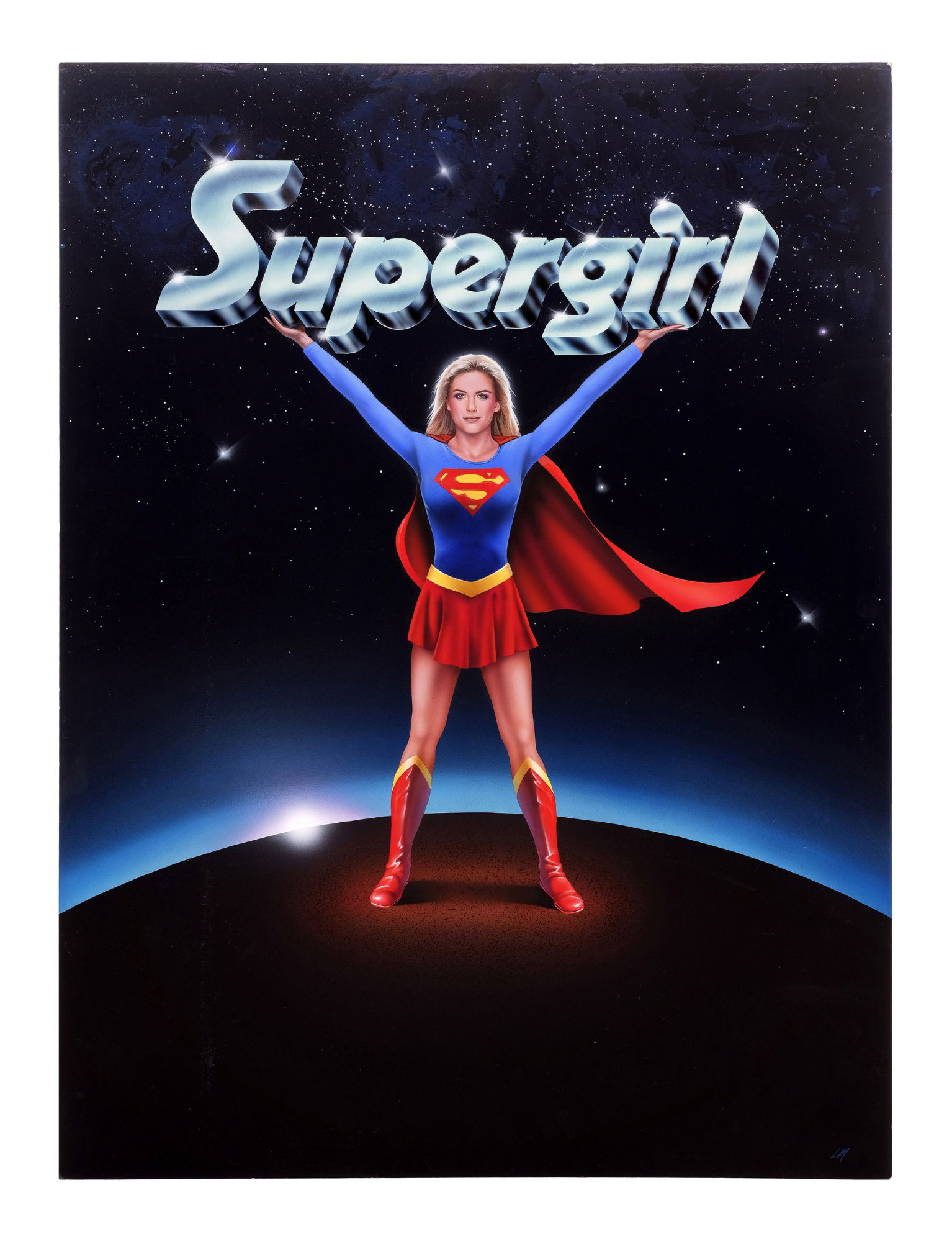 SUPERGIRL (1984) - Hand-Painted Lee MacLeod Poster Concept Art, in