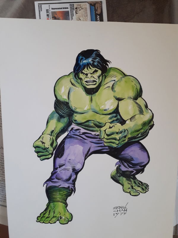 Hulk by Ernie Chan, in Bernd Philipp's BerndsGallery Comic Art Gallery Room