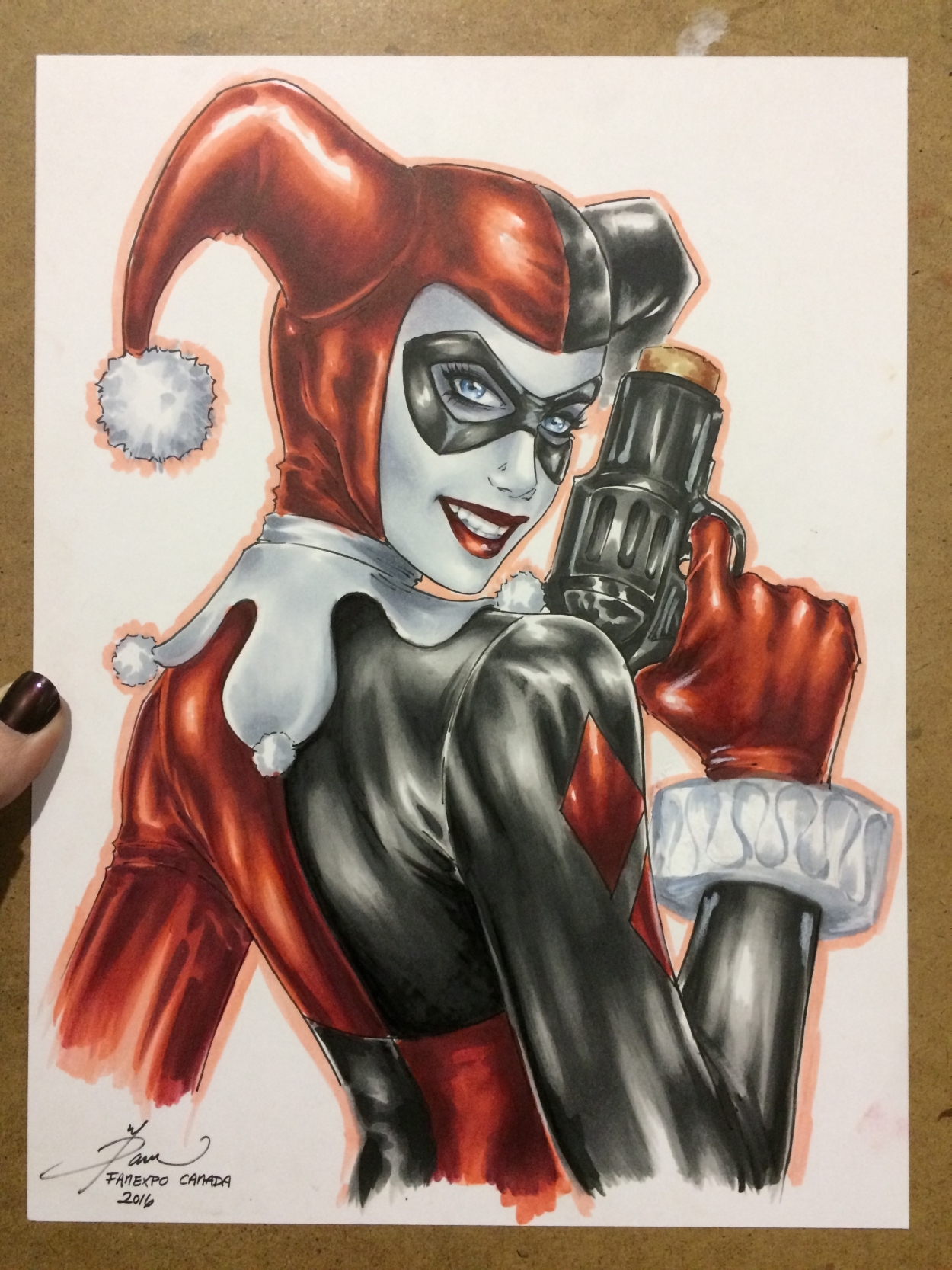 Fanexpo Canada 2016: Classic Harley Quinn, In Dawn Mcteigue'S Commissions  Comic Art Gallery Room