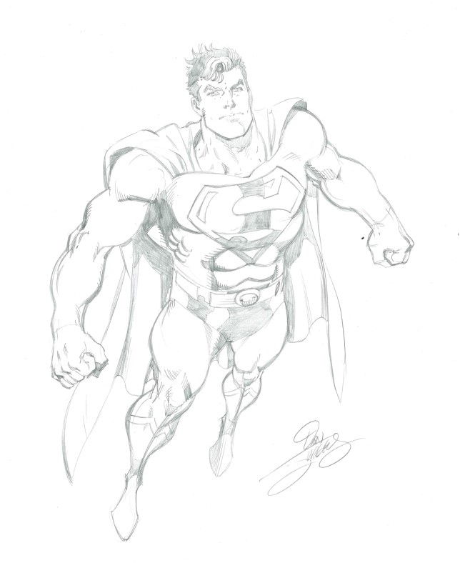 Dan Jurgens Superman, in Kyle Blackwell's Kyle's Art Gallery Comic Art ...