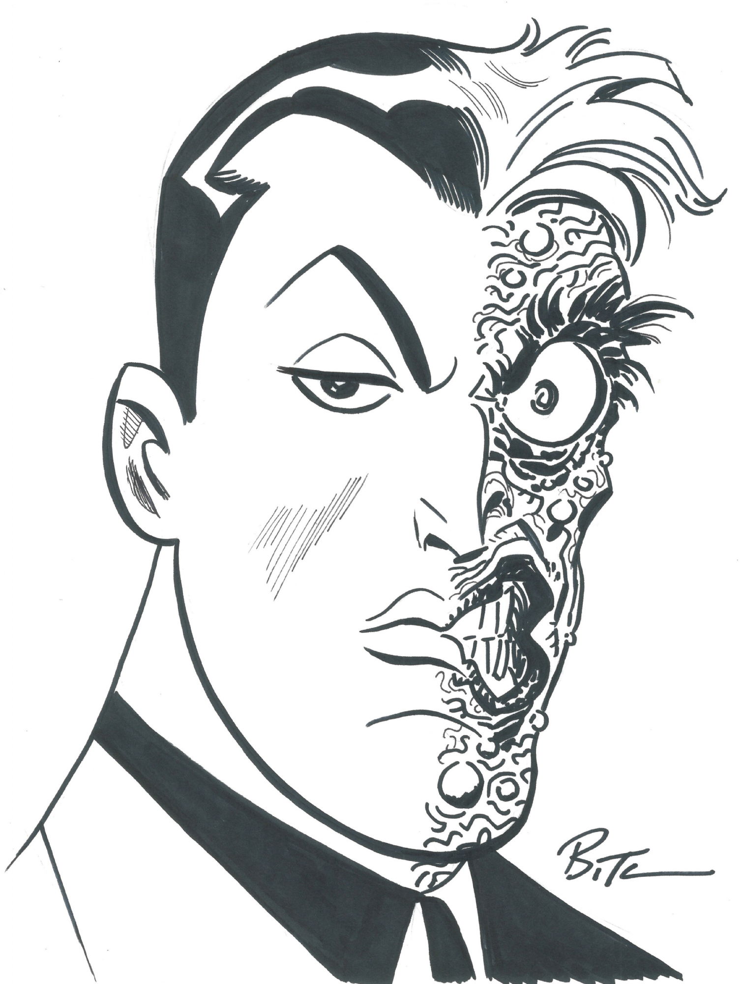 Bruce Timm - Two-Face - Harvey Dent, in Kyle Blackwell's Kyle's Art ...