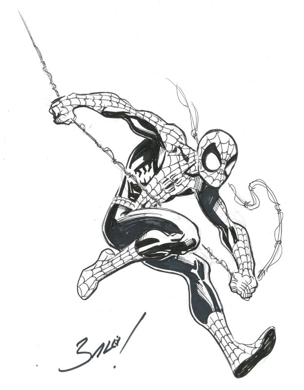 Mark Bagley Spider-Man, in Kyle Blackwell's Previously Owned Art Comic ...