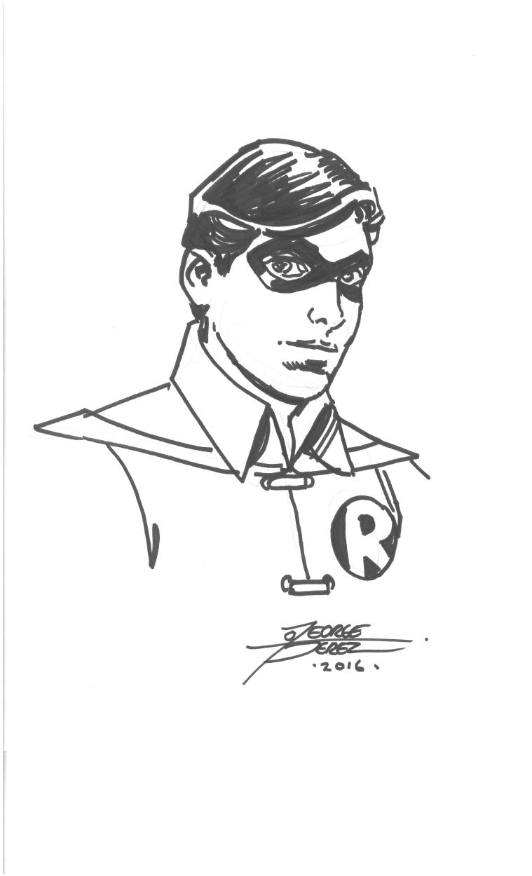 Robin, in Michael Ruffner's Convention sketches Comic Art Gallery Room