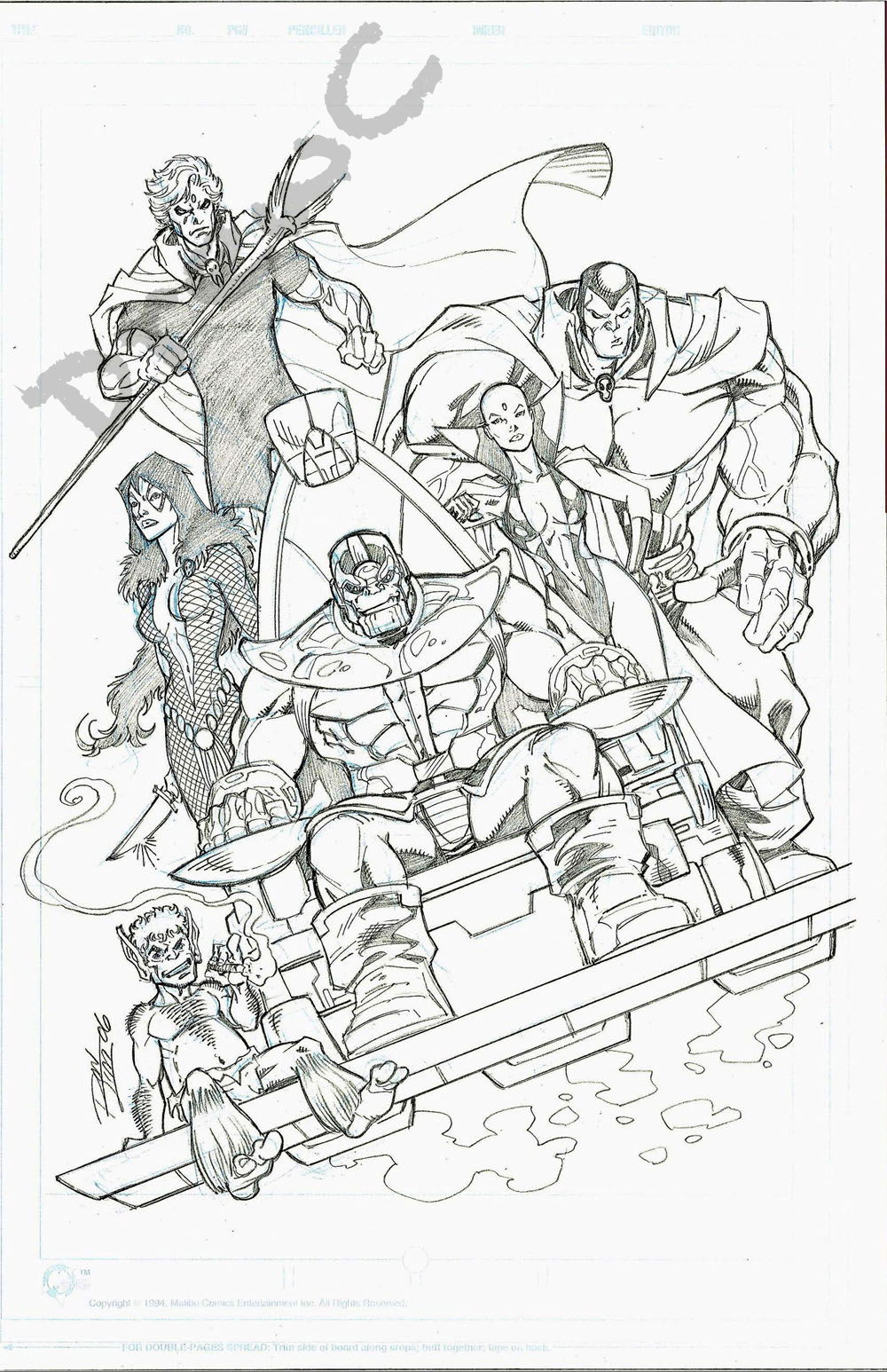 Ron Lim - Thanos & The Infinity Watch, in Drew C's Ron Lim Sketches ...