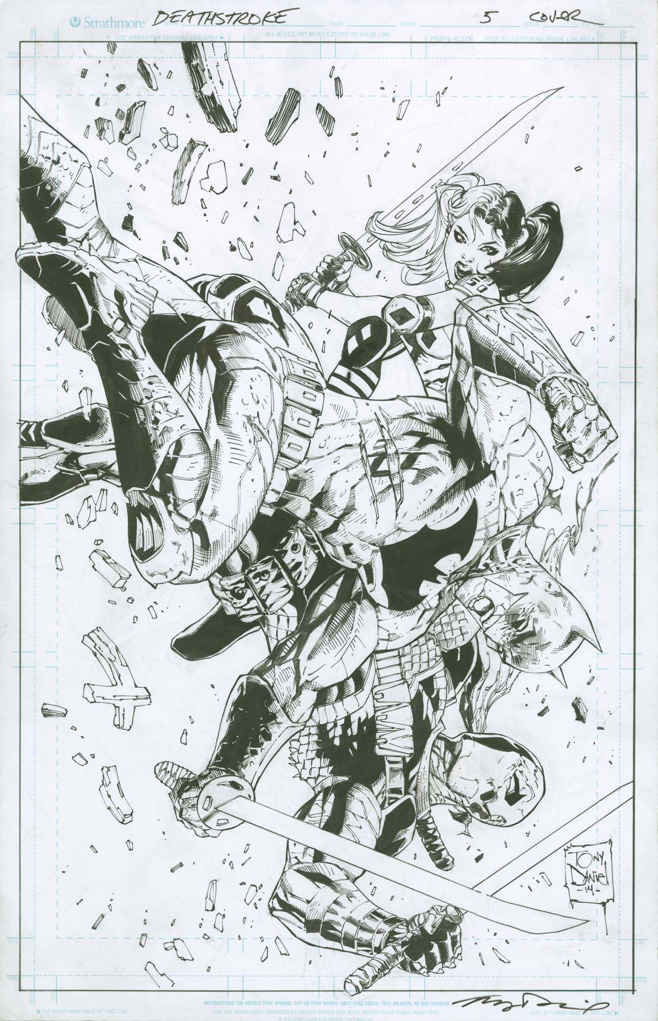 Deathstroke #5 Cover (2015), in Harry M's Batman Comic Art Gallery Room