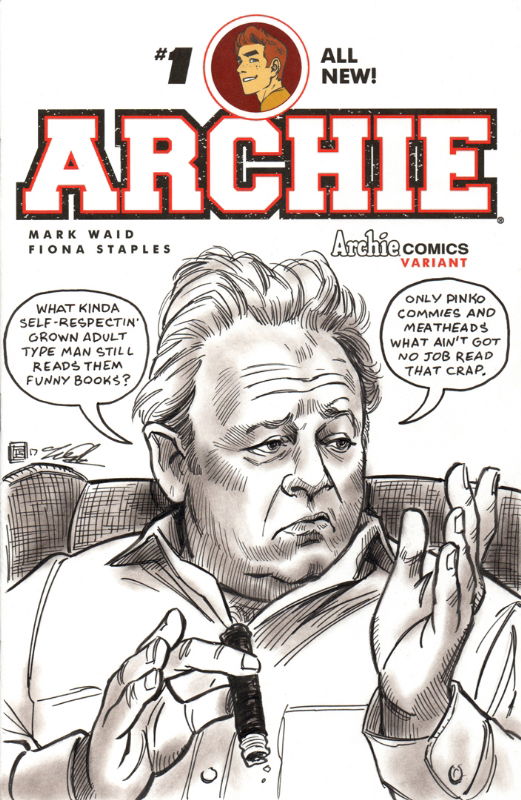 Archie Bunker Sketch Cover In Tim Shinns Tim Shinn Sketch Covers Comic Art Gallery Room 