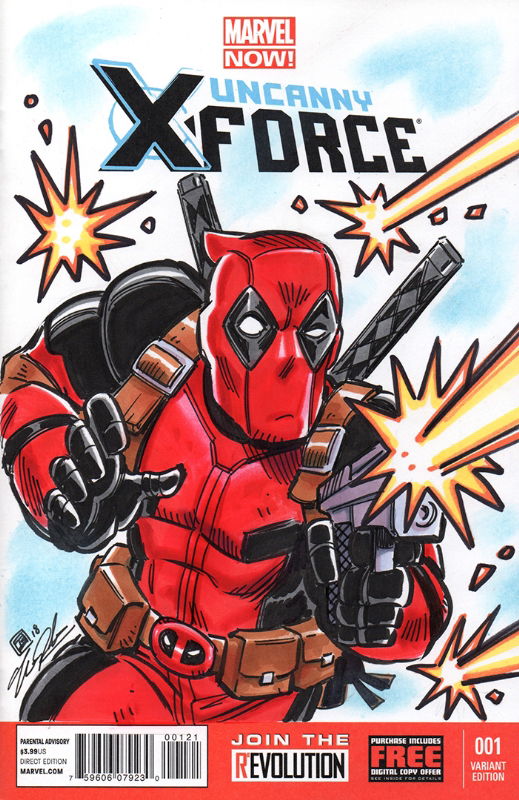 Deadpool Sketch Cover, in Tim Shinn's Tim Shinn Sketch Covers Comic Art ...