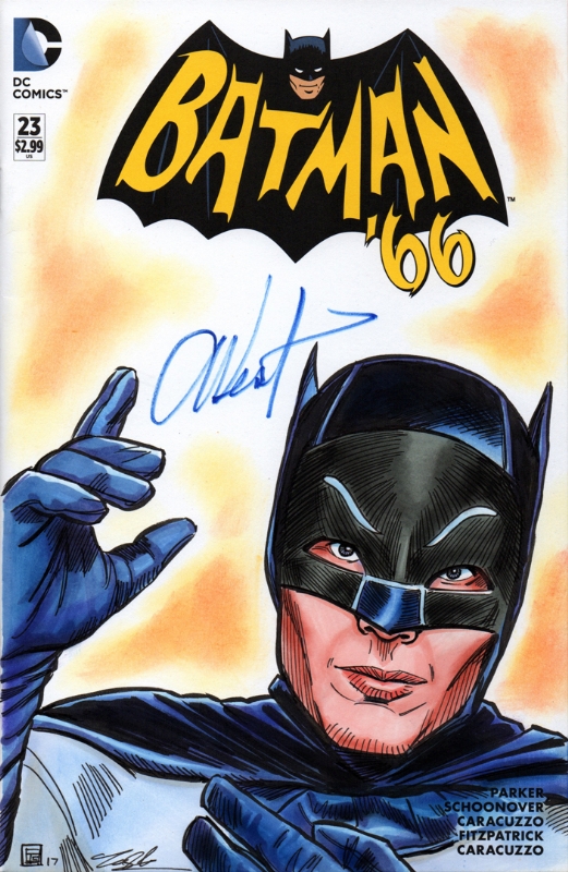 Batman '66 Sketch Cover Adam West, in Tim Shinn's Tim Shinn Sketch Covers  Comic Art Gallery Room