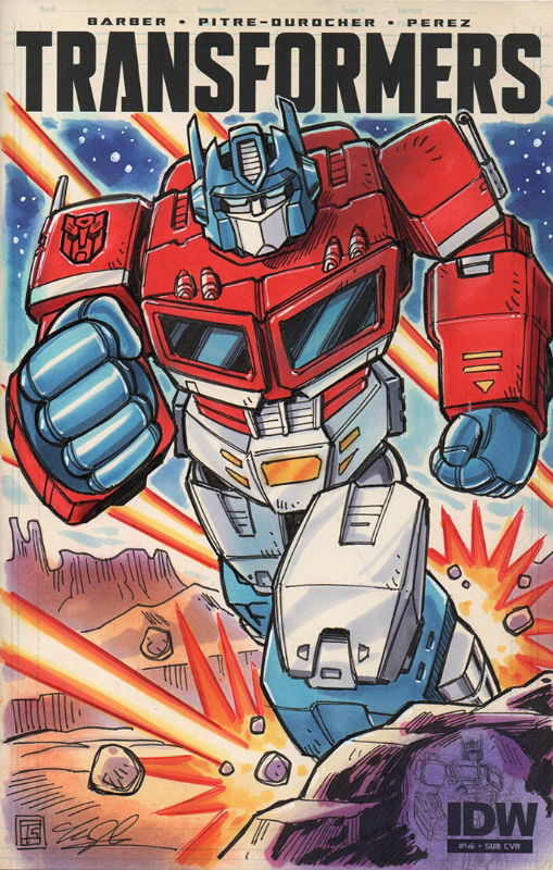 Transformers Optimus Prime Sketch Cover, in Tim Shinn's Tim Shinn ...