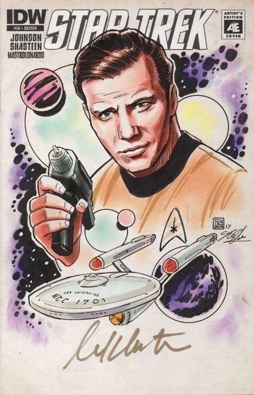 Star Trek Captain Kirk Sketch Cover, in Tim Shinn's Tim Shinn Sketch