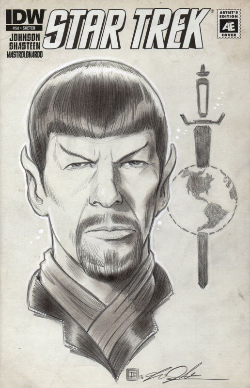 Star Trek Mirror Spock Sketch Cover In Tim Shinns Tim Shinn Sketch Covers Comic Art Gallery Room 