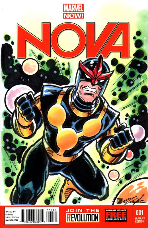 Nova Sketch Cover In Tim Shinns Tim Shinn Sketch Covers Comic Art Gallery Room 