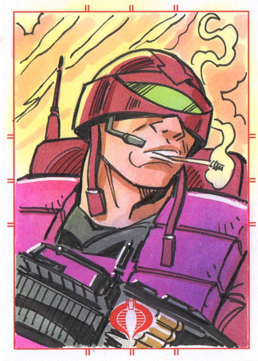 G.i. Joe Cobra Saw Viper Sketch Card, In Tim Shinn's Tim Shinn Sketch 